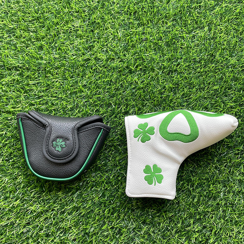 ฝาครอบกอล์ฟคลับ Headcovers ไม้ไดร์เวอร์แฟร์เวย์ Woods HYBRID COVER กอล์ฟคลับหัวแขนป้องกัน Four-Leaved Clover