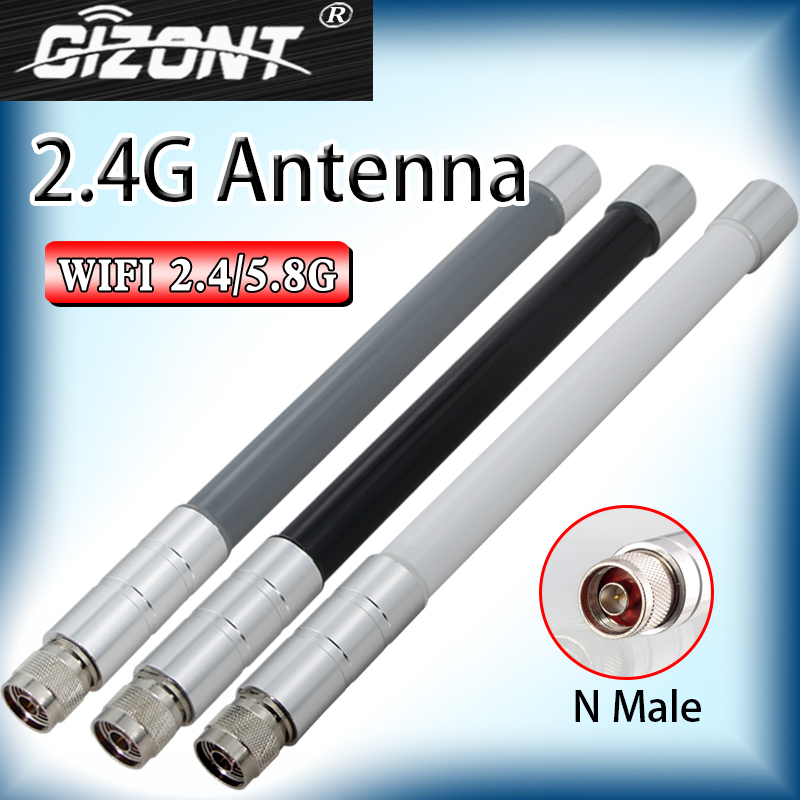 Enrutador de doble banda, Estación base AP, antena OMNI de alta ganancia N macho 5G WIFI, antena de fibra de vidrio impermeable para exteriores, 2,4g/5,8G