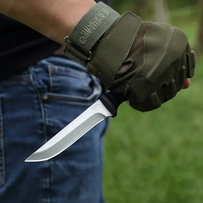 Coltello per autodifesa da esterno EDC, coltello salvavita da esterno ad alta durezza, coltello edc da arrampicata in acciaio inossidabile da campeggio