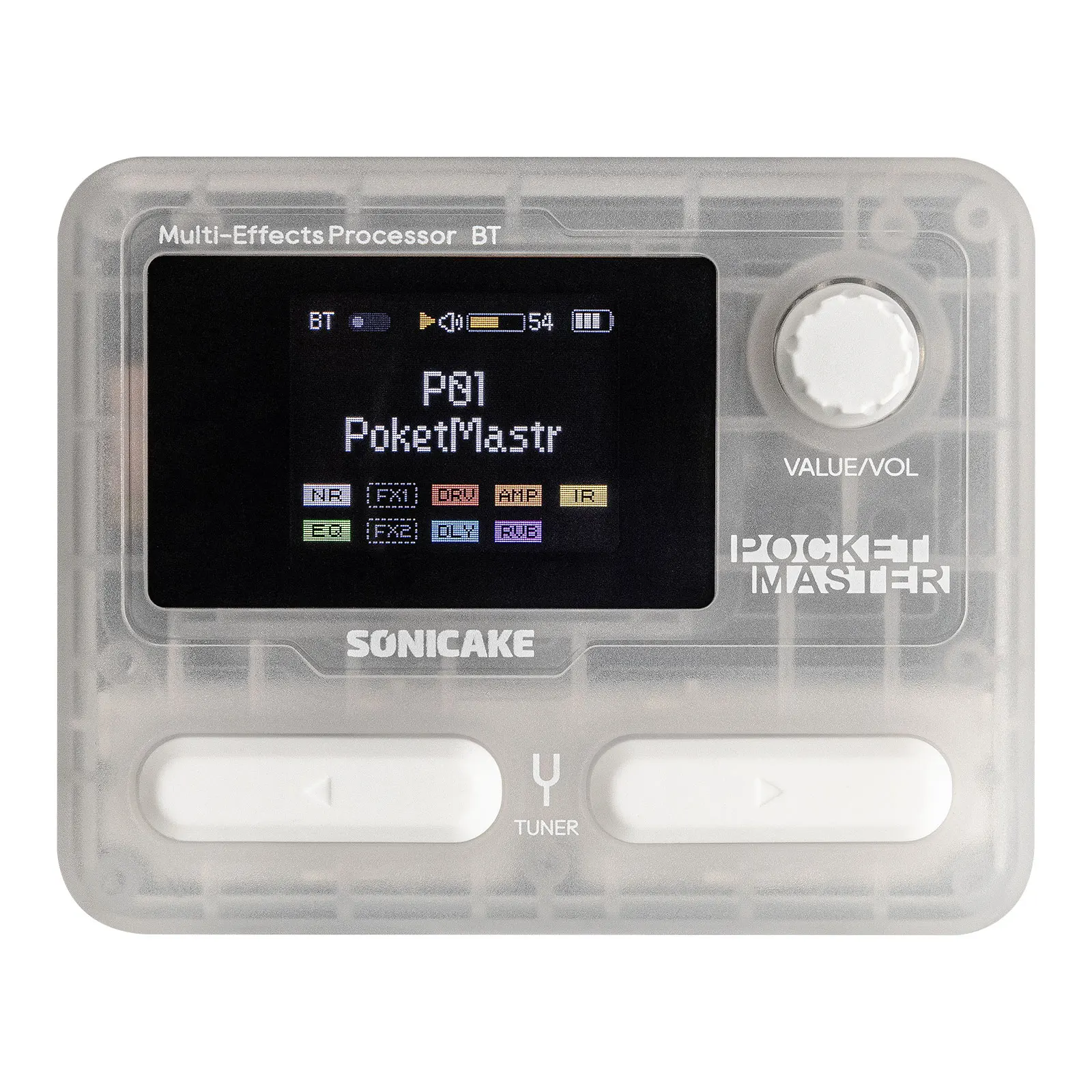 SONICAKE Pocket Master funda colorida versión Global en inglés amplificador de bajo de guitarra más de 100 Pedal multiefectos Control de aplicación recargable