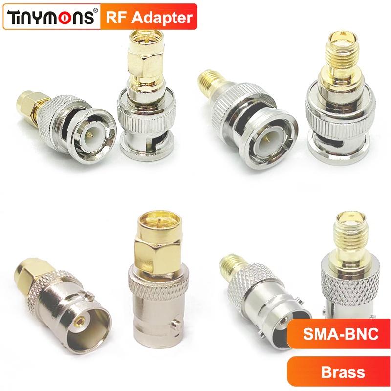 SMA auf BNC Koaxial Adapter SMA Männlich Weiblich auf BNC Koax Stecker für SDR Handheld Radio Scanner Baofeng Walkie Talkie