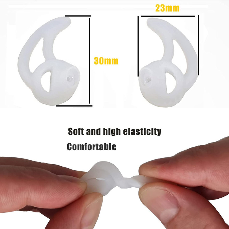 RISENKE シリコンフィンイヤーモールド、双方向ラジオ交換用イヤーモールドイヤフォンチップ、監視イヤーピースコイルチューブ用 (サイズ: S M L)