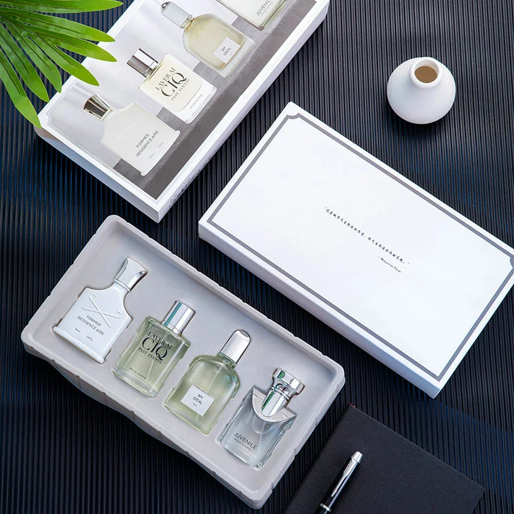ผู้ชายน้ําหอมของขวัญกล่อง 100ml ชุดสี่ชิ้นกลิ่นหอมยาวนาน Body สเปรย์พืชกลิ่นดอกไม้ฟีโรโมนโคโลญจ์น้ําหอม ...