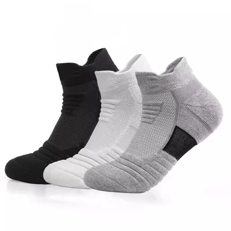 3 pares de calcetines deportivos de rizo de malla transpirable, acolchados, gestionadores de humedad y duraderos, reducen el pie para correr, senderismo y deportes