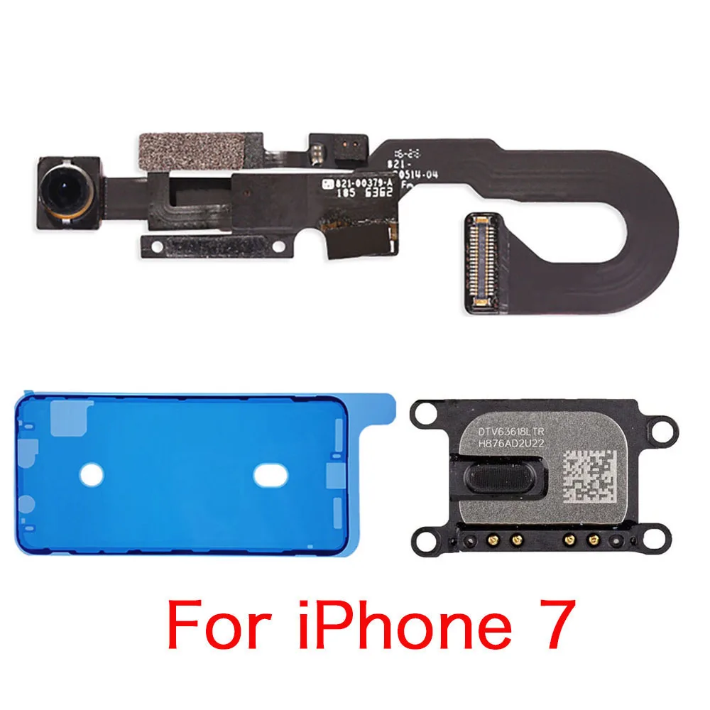 Front Camera With Sensor Flex Cable For iPhone 7 8 Plus Ear Speaker And Waterproof Tape