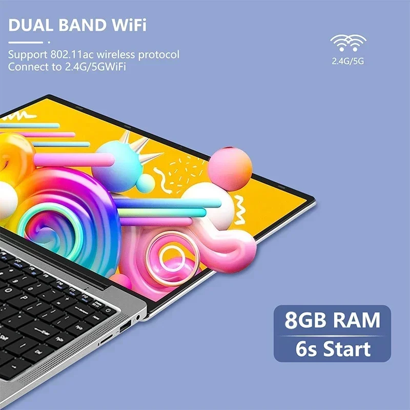 14.1" Student Laptop Intel Pentium N3710 128GB-1TB SSD  Win11 ProDual-Core Portable Notebook Lightweight Study PC Fast Shipping