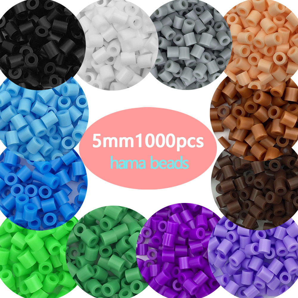 5Mm 1000PCS Đen Trắng Xám Xanh Tím Balo Hạt Cho Bé Sắt Cầu Chì Hạt Diy Ghép Hình Điểm Ảnh NGHỆ THUẬT Quà Tặng Đồ Chơi Trẻ Em