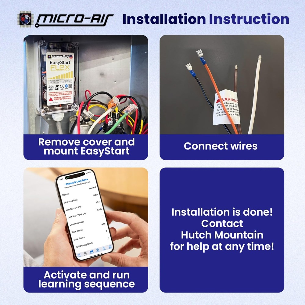 EasyStart FLEX 398 - Bluetooth Soft Start Kit for Home Air Conditioner, RV & Commercial Use, Works with Generators