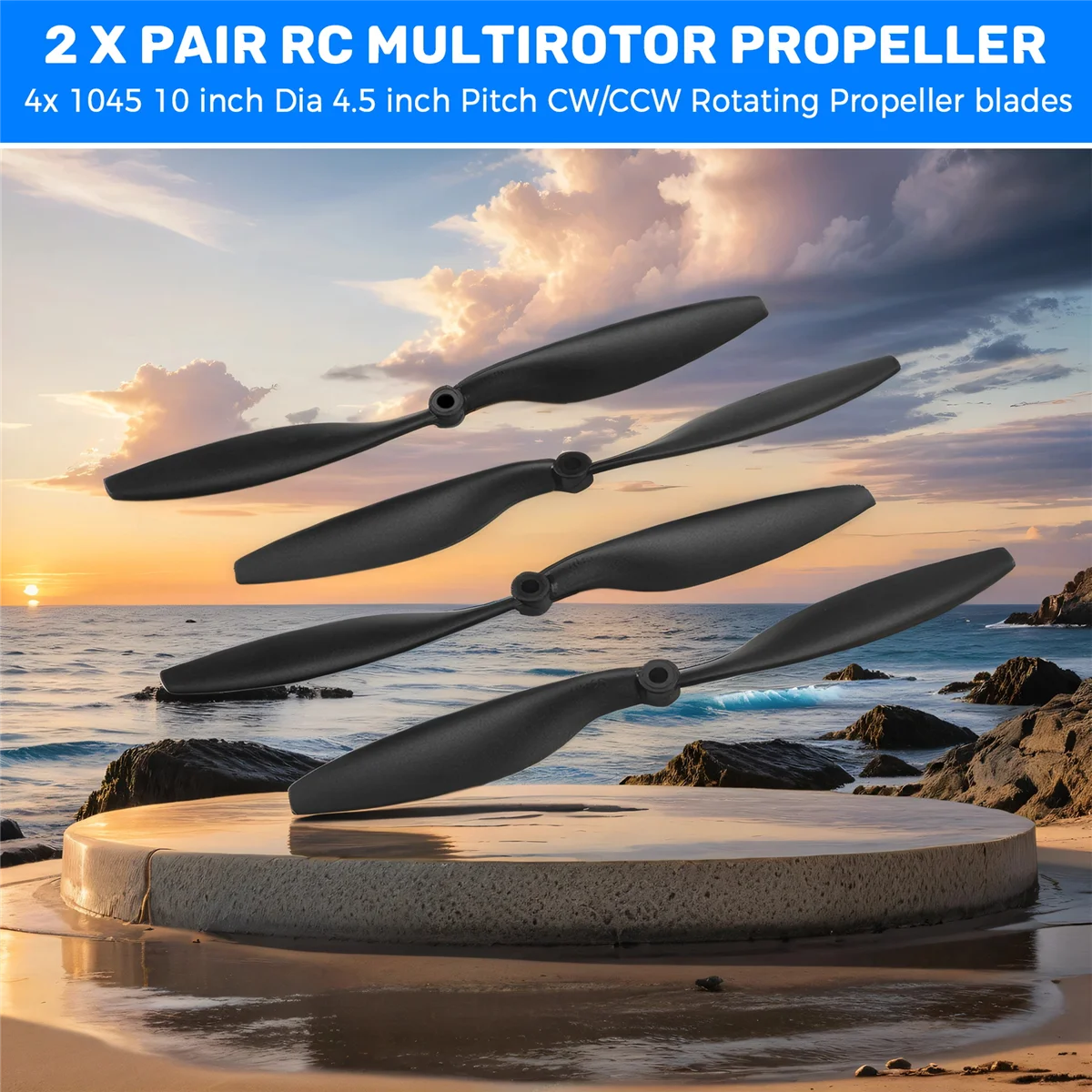 HCJD 4x1045 10 Zoll Durchmesser 4,5 Zoll Pitch CW/CCW Rotierende Propellerblätter RC Quadcopter Prop