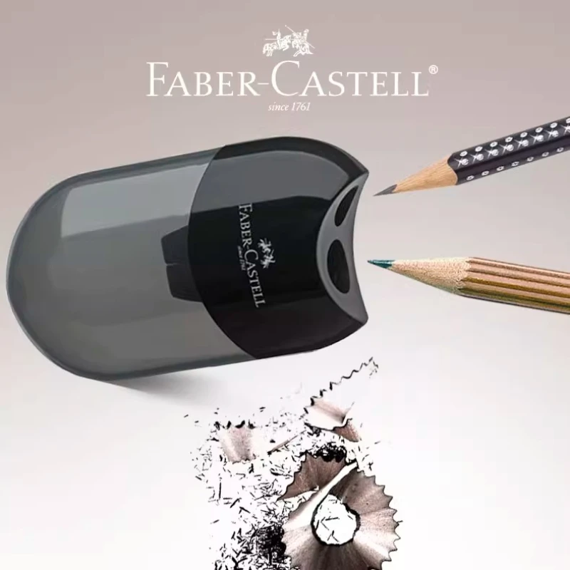 1 Stück Faber Castell Bleistift Dual Single Hole Spitzer Niedliches Briefpapier Einfaches und ordentliches Schärfen für Standard- und Jumbo-Bleistifte
