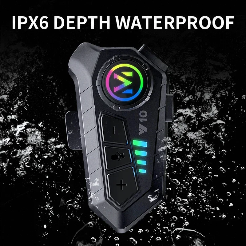 Y10 capacete da motocicleta fone de ouvido bluetooth 5.3 controle de voz motocicleta sem fio hands-on falando fone de ouvido à prova dwaterproof água