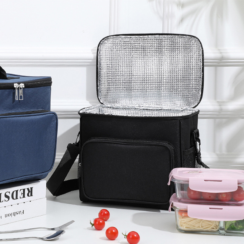 Bolsa de almuerzo aislada, bolsas de almuerzo grandes para mujeres y hombres, bolsa de almuerzo reutilizable con correa de hombro ajustable