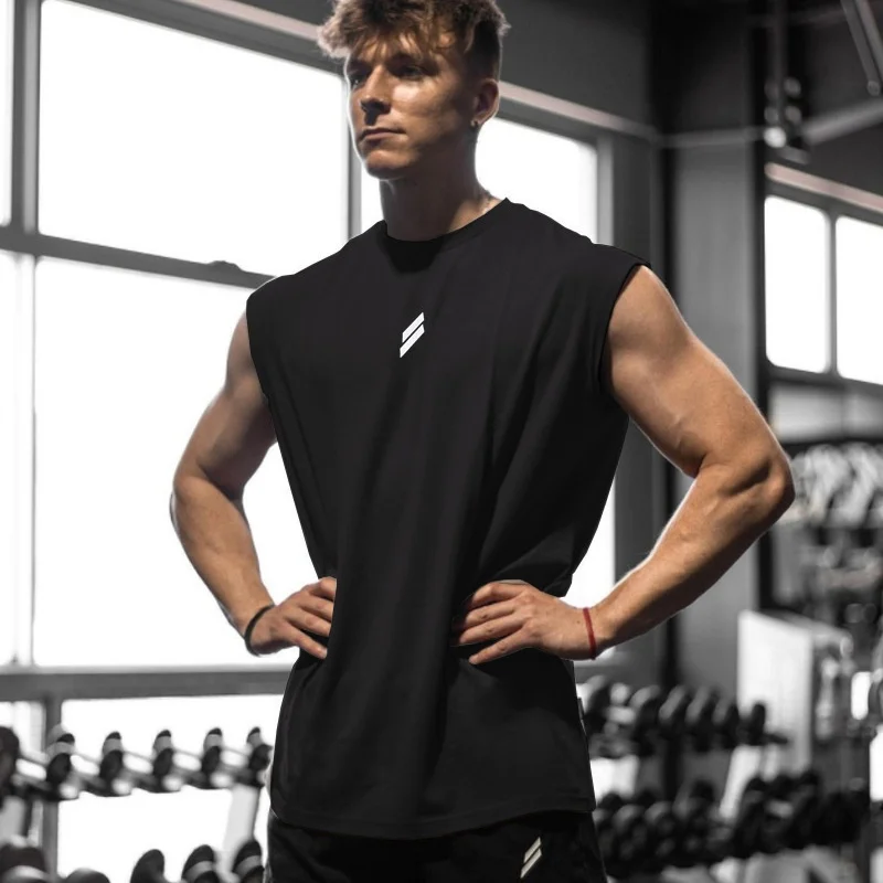 Nueva camiseta sin mangas deportiva de verano para hombre, camiseta sin mangas de entrenamiento de malla holgada transpirable, chaleco de secado rápido, ropa deportiva para hombre