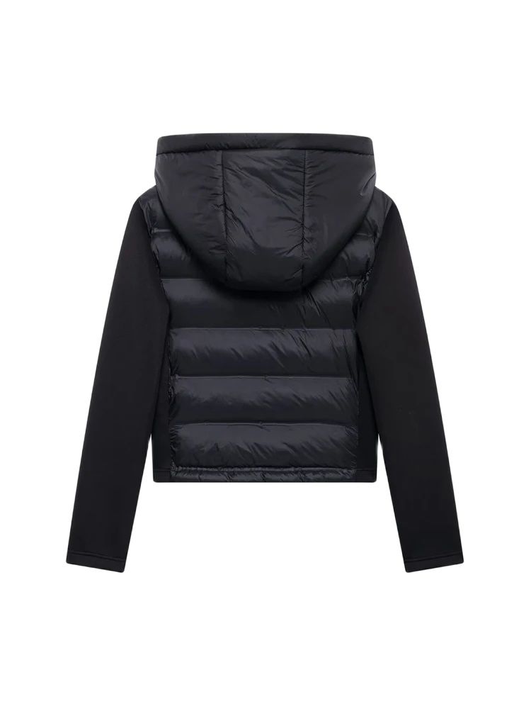 Casaco jaqueta acolchoada com capuz e bolsos para mulheres, manga comprida, zíper frontal, agasalhos femininos, tops chiques, moda