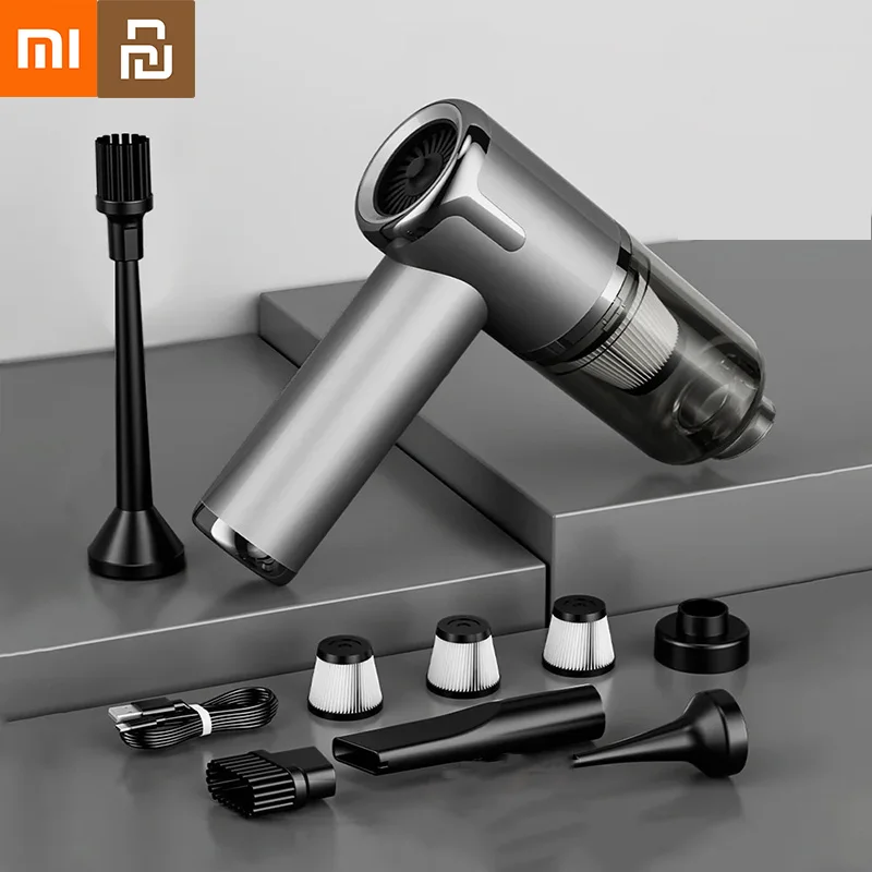 Xiaomi Youpin-aspiradora de coche, Mini máquina de limpieza portátil inalámbrica potente, soplado para coche, oficina, electrodoméstico Mi