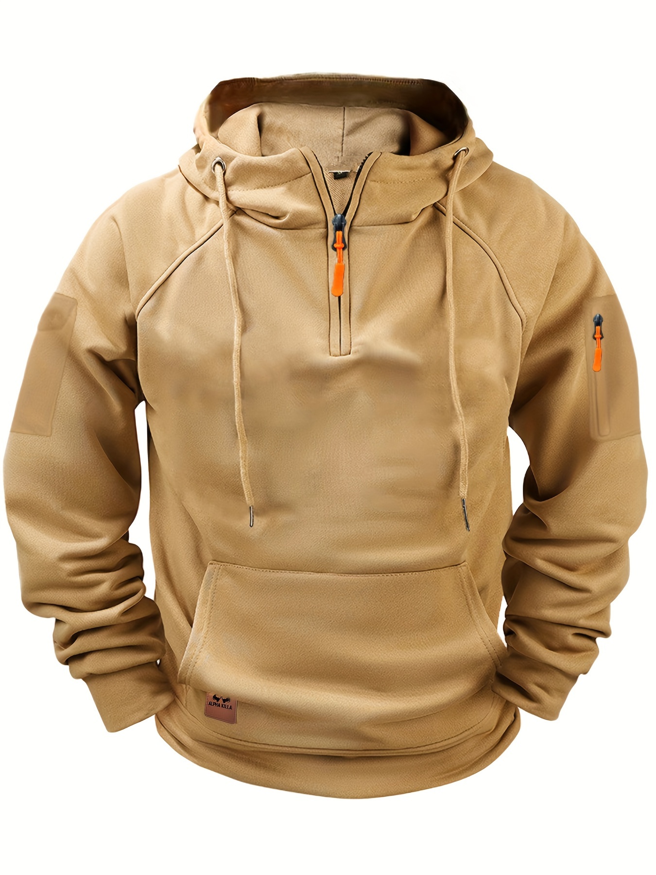 Nueva sudadera con capucha y hombros caídos de lana con cremallera y múltiples bolsillos, Jersey holgado de talla grande para hombre y mujer, sudadera de moda