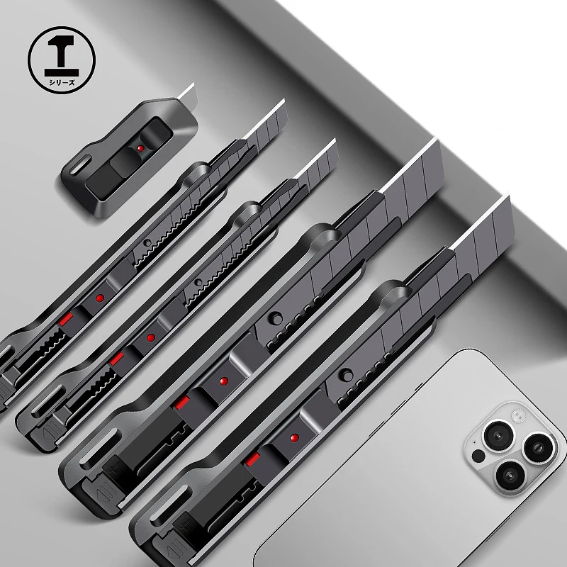 Multipurpose 18/9mm Retractable Utility Knife Self-Locking Design Box Opener Mini Cutting SK2 Thickened Blade Art нож Stationery