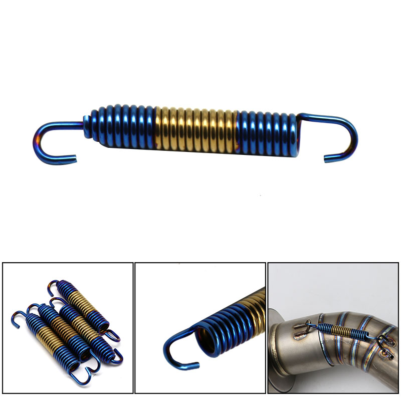 2 шт., пружинные крючки для выхлопной трубы мотоцикла, из нержавеющей стали