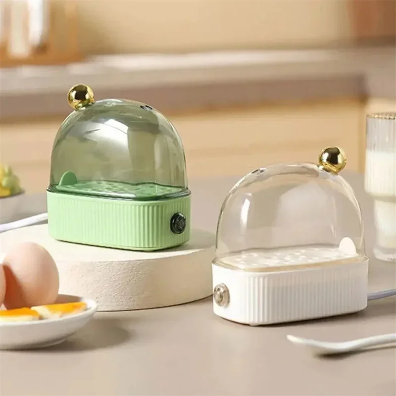 Hervidor de huevos eléctrico, cocina automática, hervidor de huevos rápido, máquina de desayuno, cocina de huevos multifuncional, vaporizador de alimentos portátil para 2 huevos