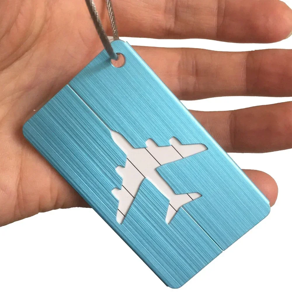 Mode Metall Reise Gepäck Tags Gepäck Name Tags Koffer Adresse Label Halter Aluminium Legierung Gepäck Tag Reise Zubehör