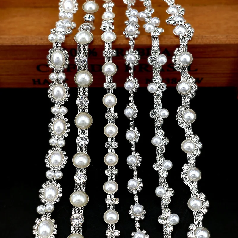 ไข่มุก DIY อุปกรณ์เสริม Claw CHAIN อุปกรณ์เสริมมือเย็บ Claw เพชรเสื้อผ้าอุปกรณ์เสริมน้ําเพชรชุดโซ่