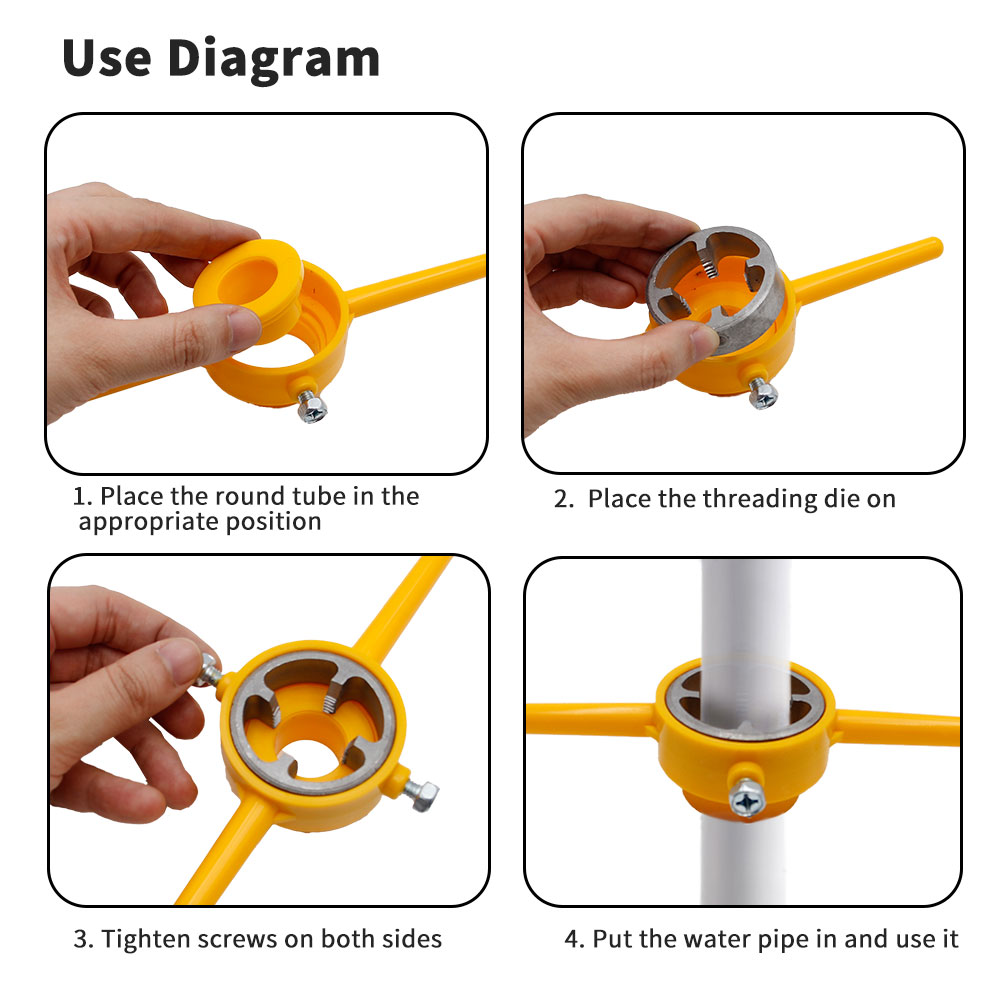 6PC ท่อน้ําตายท่อพลาสติกคู่มือเกลียวกรวยประแจเกลียวเครื่องมือชุดอุปกรณ์เสริม