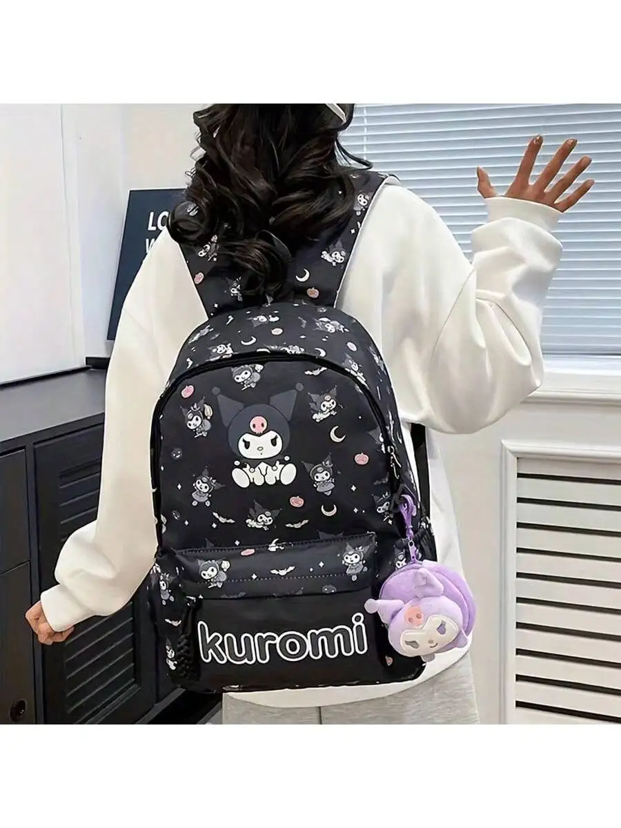 Zaino Sanrio, borsa elegante Kawaii, zaino Colorblock da donna, zaino pieghevole per esterni di grande capacità