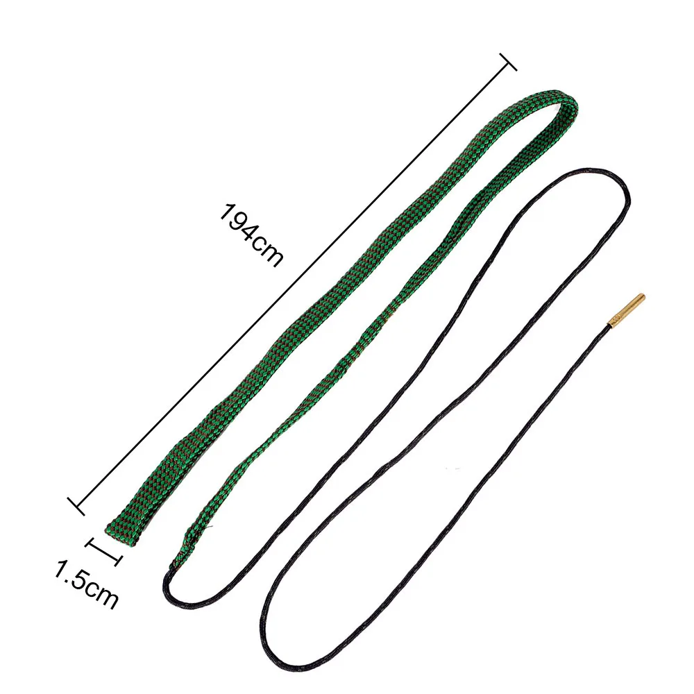Hunting Gun Bore Cleaner Rope .22 Cal.223 Cal.38 Cal& 5.56mm 7.62mm 12GA Rifle Cleaning Brush Kit Tool Rifle Barrel Calibre Rope