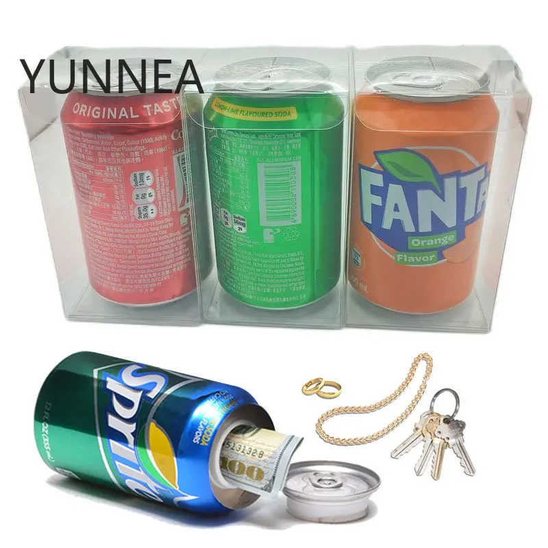 5 สีกล่องเงินส่วนตัว Cola Fanta สามารถสายตาปลอม Secret Home Diversion Stash คอนเทนเนอร์ซ่อนช่องเก็บเครื่องมือ