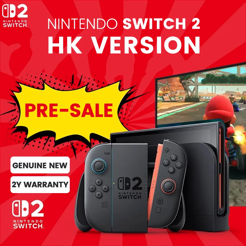 【Marke+】Nintendo Switch 2 mit Mario Kart World 7,9-Zoll-LCD-Display Joy-Con2-Griffkonsole Stabiler TV-Modus Videospielen