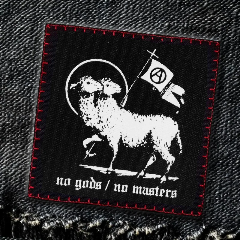 1PC No Gods No Masters Print Patch Tactical Morale Punk Badge DIY Gift Sew On Patches For Clothes Cap Bag Jacket Trucker Hat