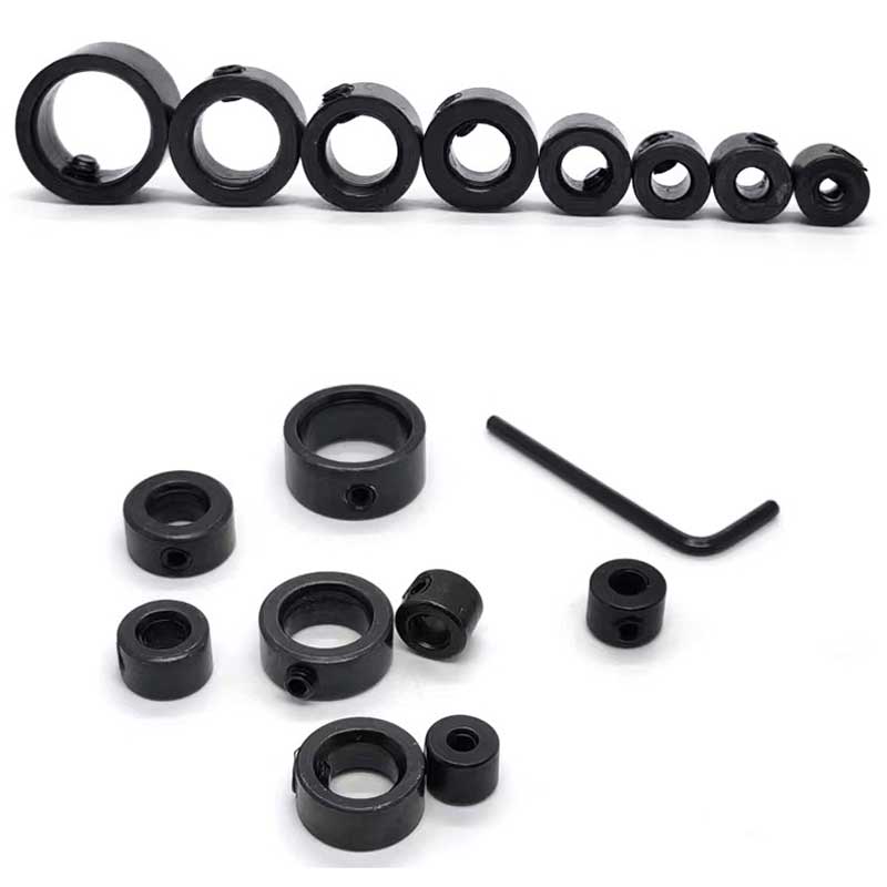 Juego de Collar de broca de tope de profundidad de taladro, anillo de límite de posicionador ajustable, llave Allen, juego de tornillos, herramienta de carpintería
