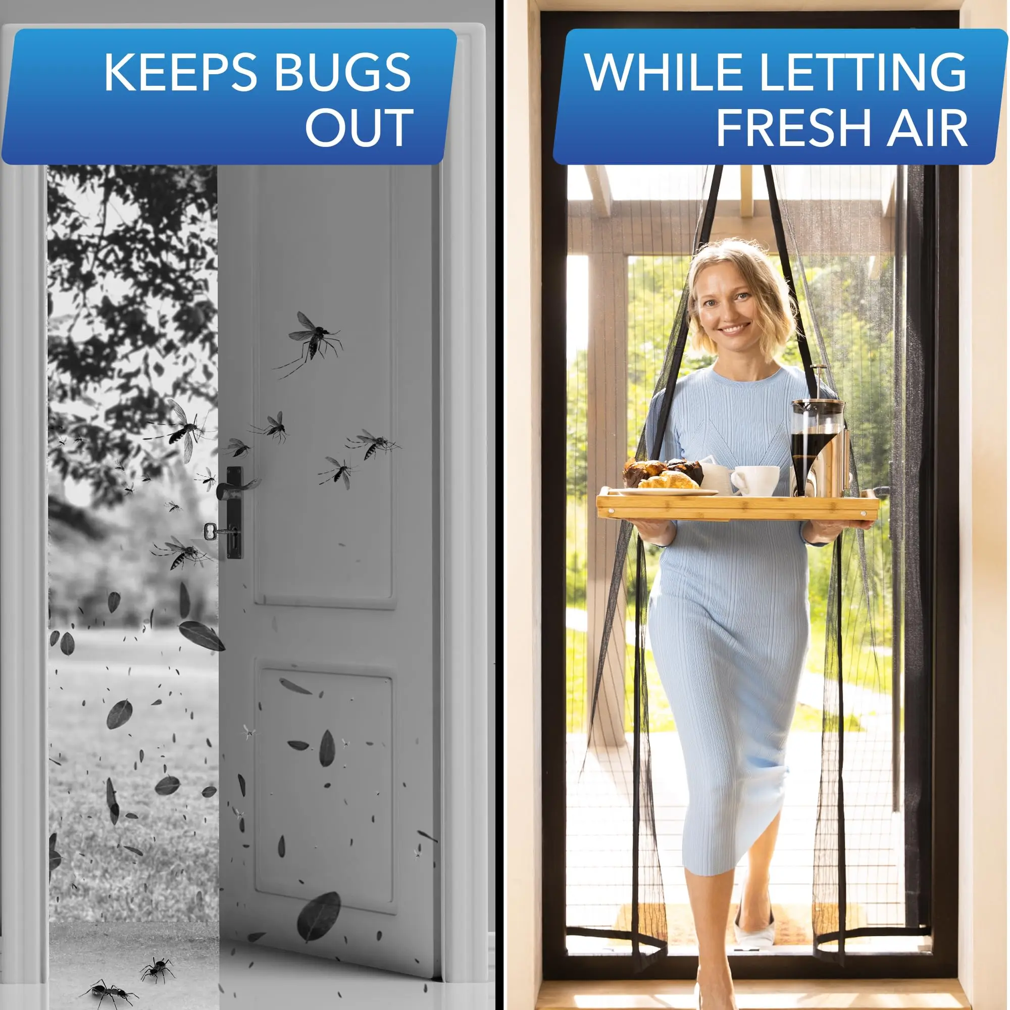 Mosquito Net Door Curtain Screen Magnets Mesh Magnetic Window Automatic Closing Curtains Anti Fly Insect Sandfly Mosquitoes Canv