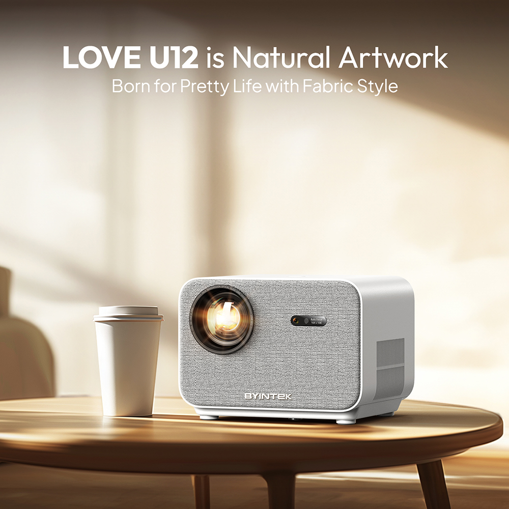 Byintek-フルHDプロジェクター,LOVE-U12 p,4K,1080 ANSI, Android,wifi 6,オートフォーカス,映画会議用ホームシアタープロジェクター,ビデオ,800