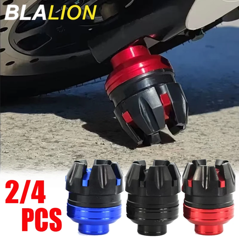 Blalion 2/4 pçs universal suspensão dianteira proteção copo quadro slider caindo protetor modificado para moto anti-queda pára-choques
