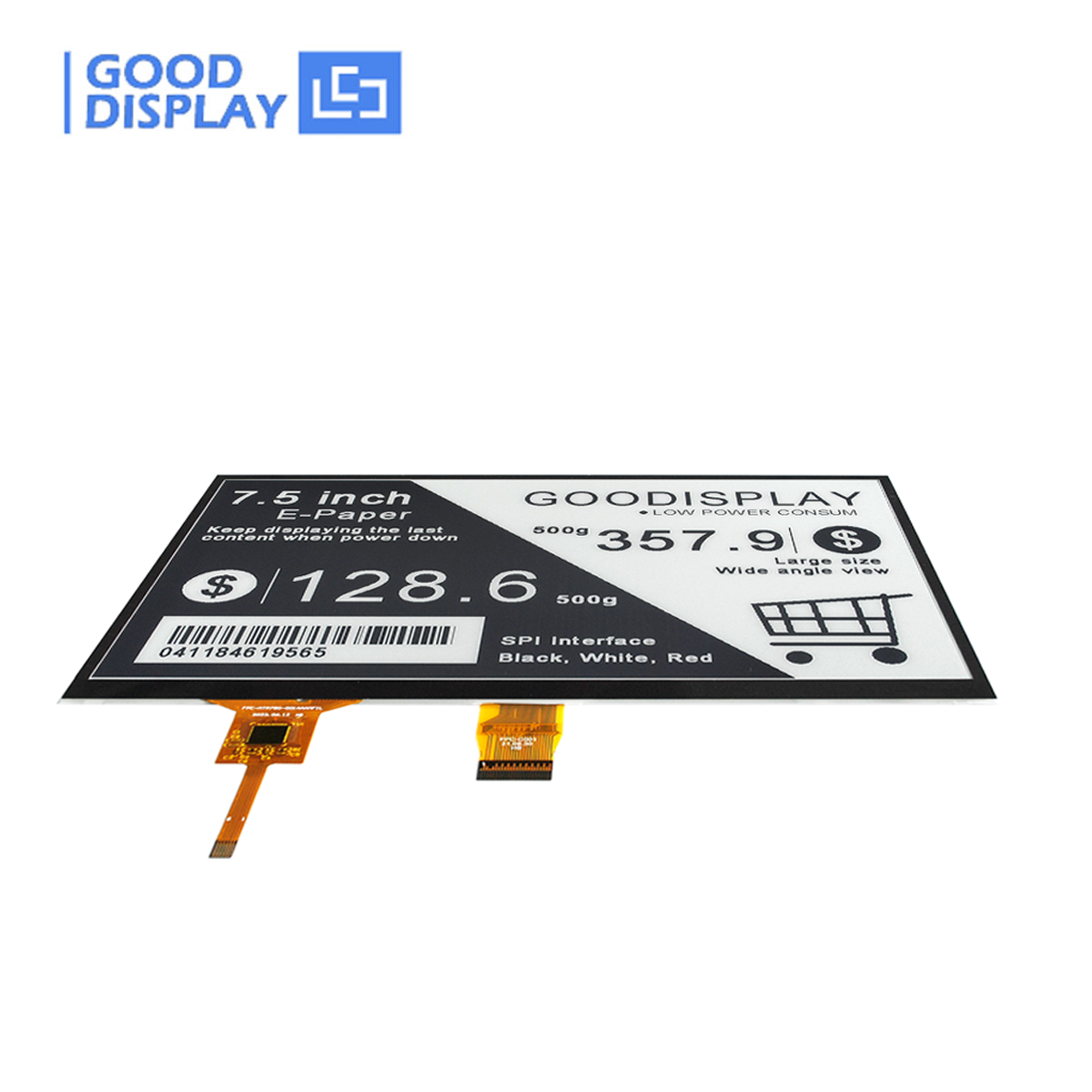 GooDisplay Raspberry Pi E-Ink Screen Производитель 7,5 E Бумажный дисплей с сенсорным экраном, GDEY075T7-T01