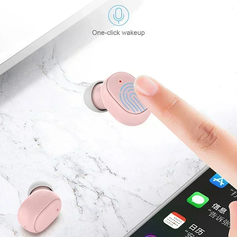 A6S TWS หูฟังไร้สายบลูทูธ 5.1 หูฟัง Touch Control หูฟังพร้อมไมโครโฟนหูฟังกีฬาชุดหูฟังกันน้ําสําหรับ xiaomi
