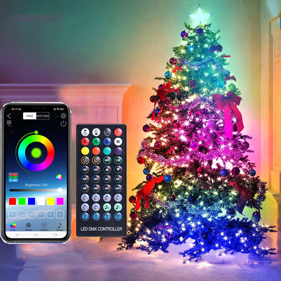 USB Smart APP Steuerung LED Lichterkette Outdoor 10/20M BT Weihnachtsbaum Lichterketten Girlande für Party Urlaub hause Dekoration
