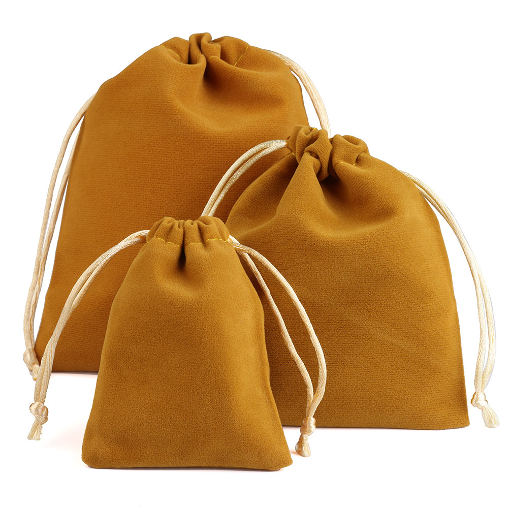10 pçs 5x7cm cor misturada veludo sacos de presente alta qualidade veludo macio jóias de natal presente exibição embalagem malotes com cordão