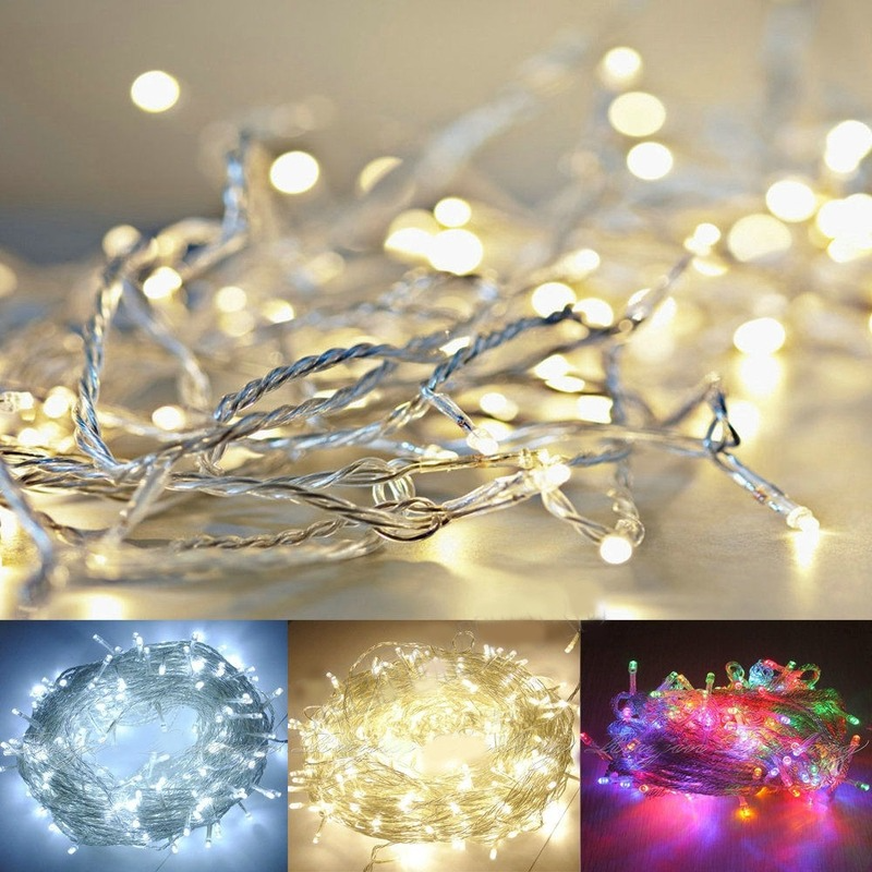 Guirnalda de luces Led de 1M, 2M, 3M, 4M, 5M, 10M, guirnalda de luces de hadas para árbol de Navidad, luz impermeable para el hogar, jardín, fiesta, decoración navideña al aire libre