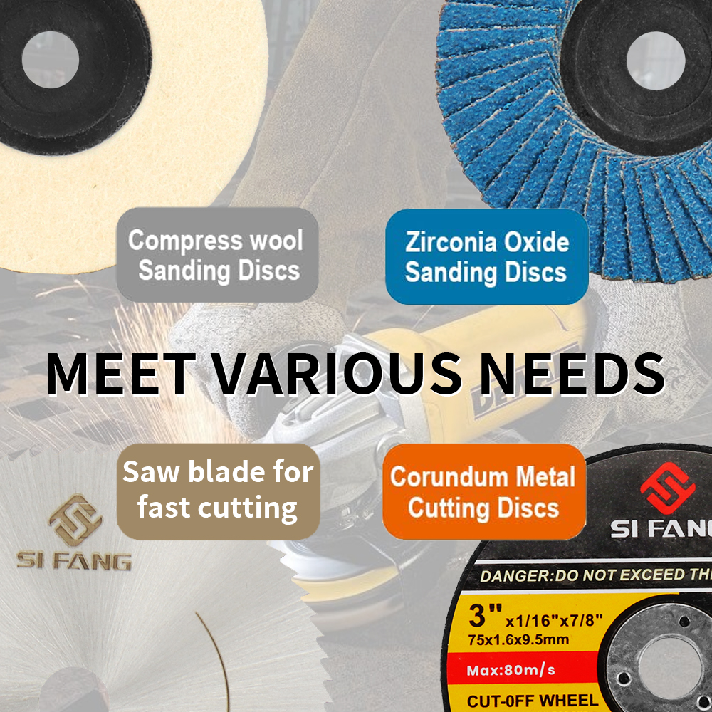 SIFANG 75mm Grinding Wheel Flap Disc Sanding Disc HSS Cutting Disc Angle Grinder Accessories for Electric Tool
