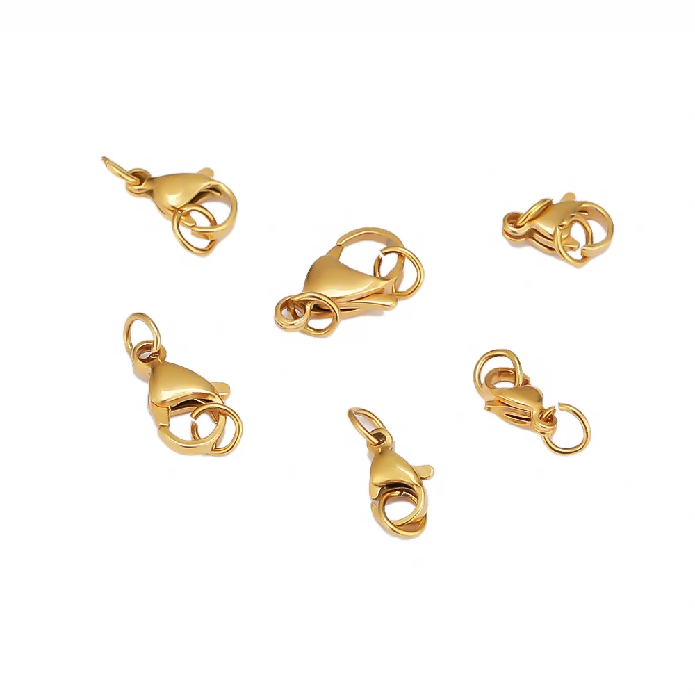 25 ชิ้นสแตนเลสสตีล Clasps กุ้งก้ามกรามแหวนกระโดด Hooks Connector สร้อยข้อมือสร้อยคอโซ่ DIY ผลการค้นหาเครื่องประดับอุปกรณ์