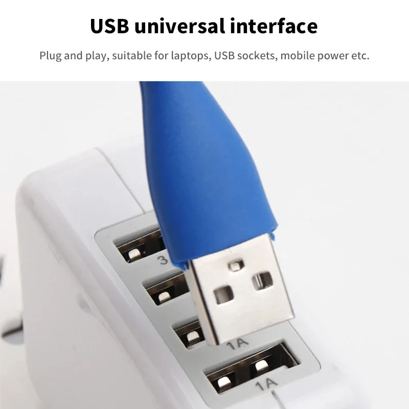 1 2PCS Mini USB LED Light Portable Book Reading Night Light Flexible Bendable Eye Protection Lamp For Power Bank Computer