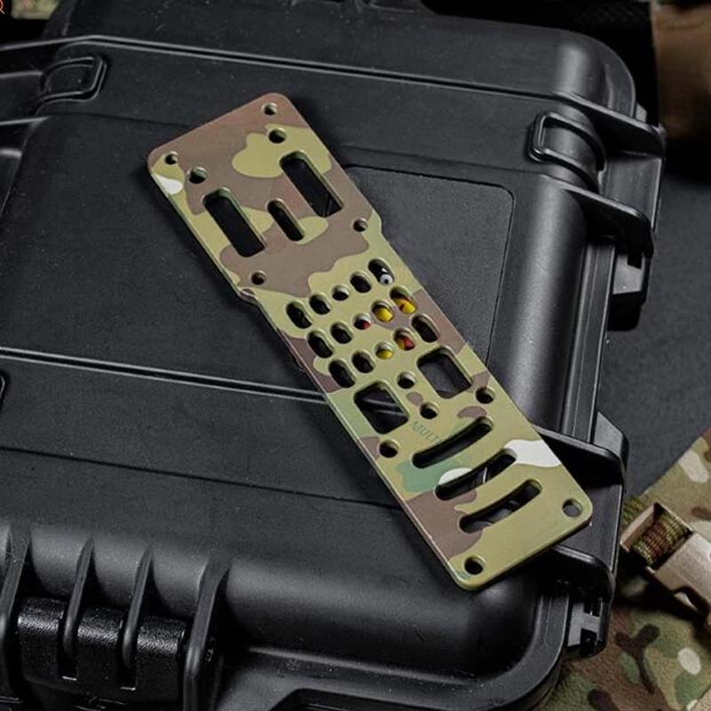 Adaptador de funda Modular de aleación de aluminio, Kit de correa para pierna caída para exteriores, placas receptoras de plataforma QLS ajustables MOLLE de 3 orificios LSK