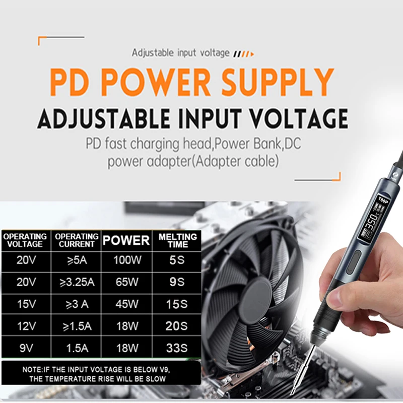 ALIENTEK-soldador eléctrico T80P, 100W, pantalla Digital ajustable, sueño automático, herramienta de reparación de soldador de precisión BGA