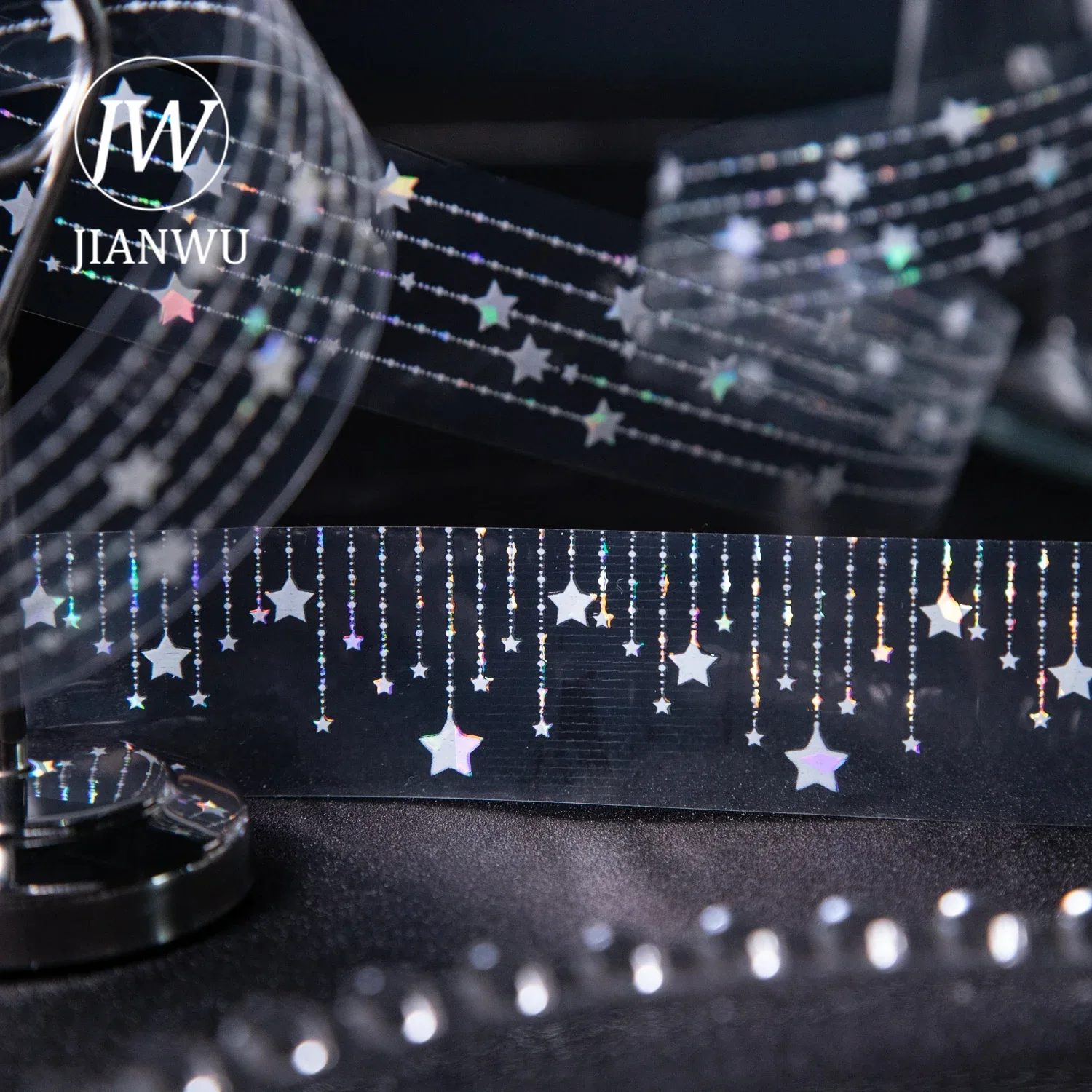 JIANWU 30mm * 200cm 스타 커튼 시리즈 빈티지 소재 콜라주 조경 애완 동물 테이프 크리 에이 티브 DIY 저널 편지지