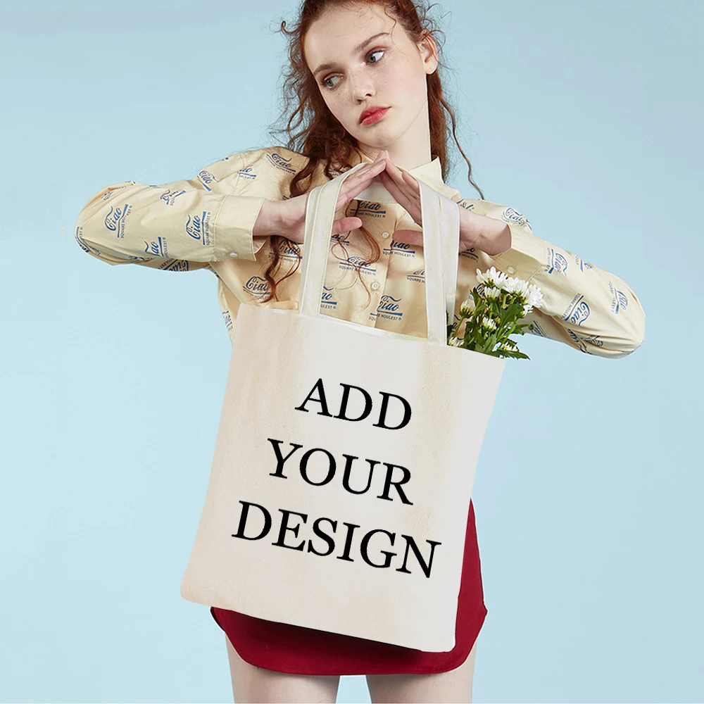 Tùy Chỉnh Nữ Túi Vải Tote Bag Có In Logo Tùy Chỉnh Của Bạn Hình Ảnh Thời Trang Vải Bố Mua Sắm Vai Túi Thả Vận Chuyển