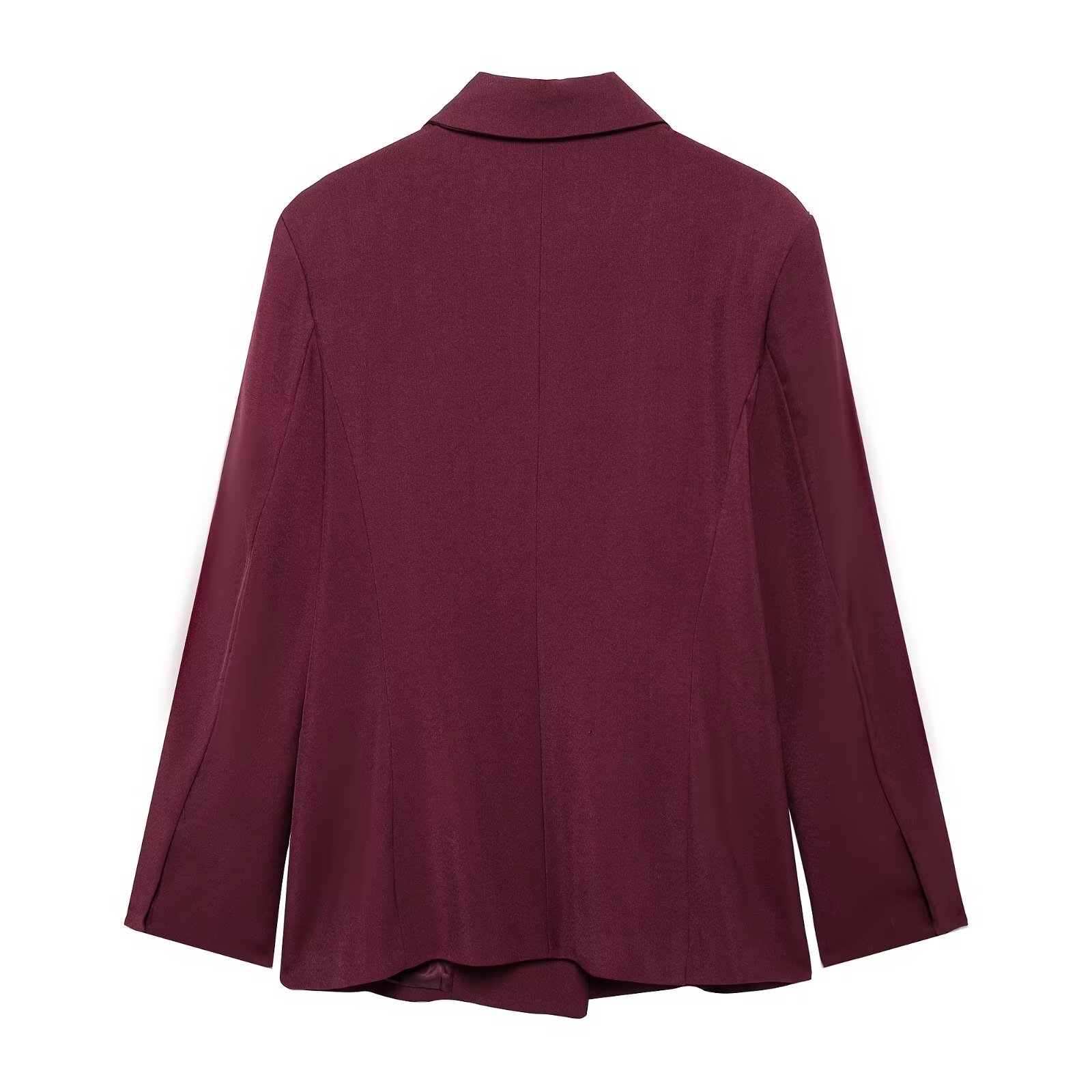 Damenanzug-Set Ankora rot zweireihig Anzugjacke hoch taillierte Hose Herbst neues Anzugset