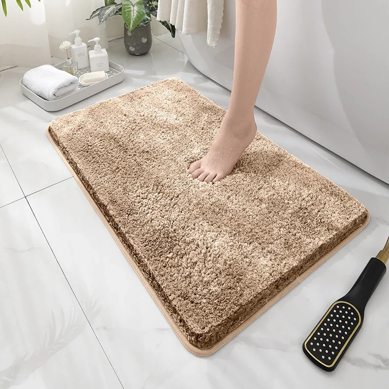 2PCS นุ่มสบายหนา Plush แผ่นพื้น,พรมห้องน้ํา,พรมห้องนอน,ห้องนั่งเล่น,การดูดซึมน้ํา Anti-SLIP