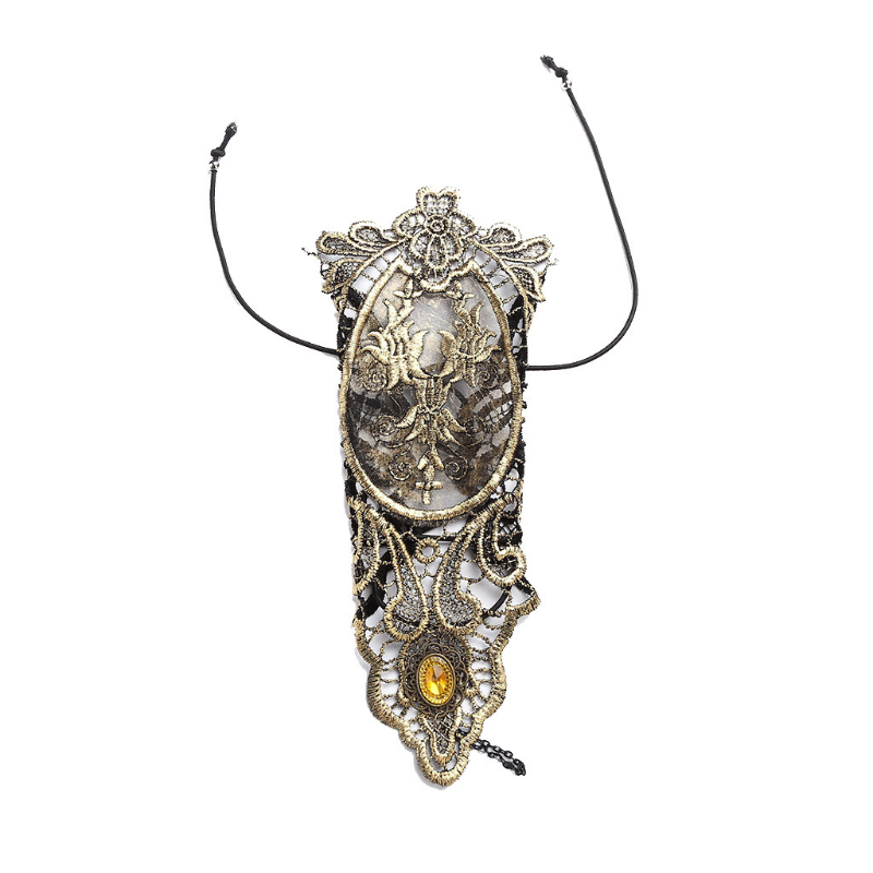 Brazalete de encaje gótico Steampunk, guante sin dedos, calentador de brazo, pulsera negra, accesorios de Halloween, 1 ud.